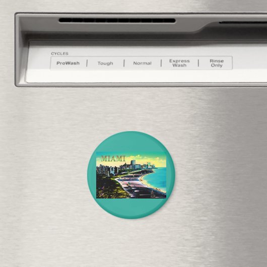 Surrealistische kleuren van Miami Beach Florida Magneet (Insitu (Vaatwasser))