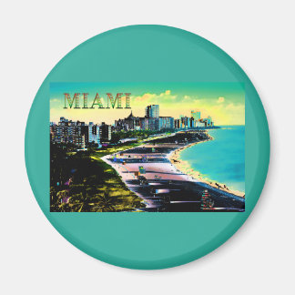 Surrealistische kleuren van Miami Beach Florida Magneet