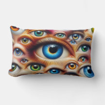 Surrealistische Kleurrijke Ogen Lumbackussen Kusse