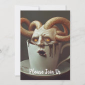 Surrealistische koffie-octopus kaart (Voorkant)