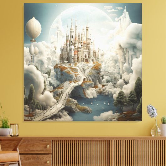 Surrealistische Kunst - het alledaagse tot een ill Canvas Afdruk (Insitu (Woonkamer))