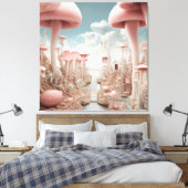 Surrealistische Kunst - het alledaagse tot een ill Canvas Afdruk (Insitu (Slaapkamer))