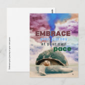 Surrealistische kunst Inspirerend Schildpad quote Briefkaart (Voorkant / Achterkant)