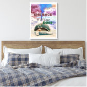 Surrealistische kunst Inspirerend Schildpad quote Canvas Afdruk (Insitu (Slaapkamer))