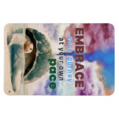 Surrealistische kunst Inspirerend Schildpad quote Magneet (Horizontaal)