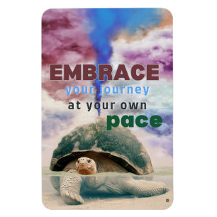 Surrealistische kunst Inspirerend Schildpad quote Magneet