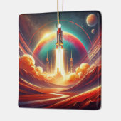 surrealistische kunst keramisch ornament (Links)