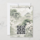 Surrealistische kunst met bloemen & vogels kaart (Achterkant)