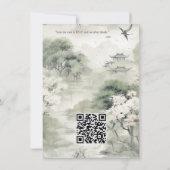 Surrealistische kunst met bloemen & vogels kaart (Achterkant)