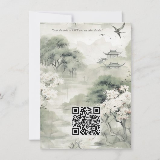 Surrealistische kunst met bloemen & vogels kaart (Achterkant)