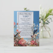 Surrealistische kunst met bloemen & vogels kaart (Staand voorkant)