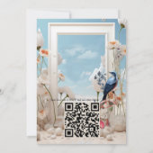 Surrealistische kunst met bloemen & vogels kaart (Achterkant)