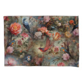 Surrealistische kunst met bloemen & vogels kussensloop (Voorkant)