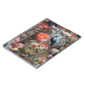 Surrealistische kunst met bloemen & vogels notitieboek (Linkerzijde)