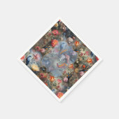 Surrealistische kunst met bloemen & vogels servet (Hoek)