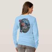 Surrealistische kunst met bloemen & vogels t-shirt (Achterkant volledig)