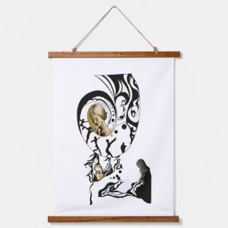 Surrealistische kunst Mono-spiraal Hout Bovenwerk Hangend Wandkleed