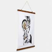 Surrealistische kunst Mono-spiraal Hout Bovenwerk  Hangend Wandkleed (Gebogen)