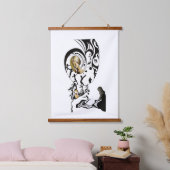 Surrealistische kunst Mono-spiraal Hout Bovenwerk  Hangend Wandkleed (Slaapkamer)