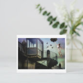 surrealistische kunstfantasie van de politiestaat briefkaart (Staand voorkant)