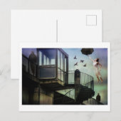 surrealistische kunstfantasie van de politiestaat briefkaart (Voorkant / Achterkant)