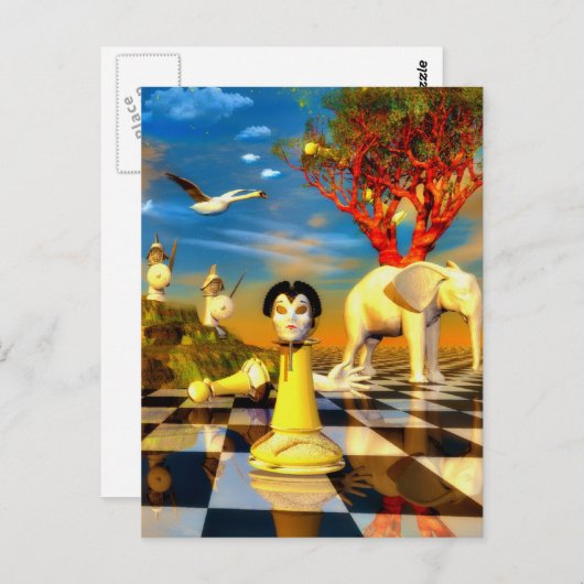 Surrealistische kunstwerken briefkaart (Voorkant / Achterkant)