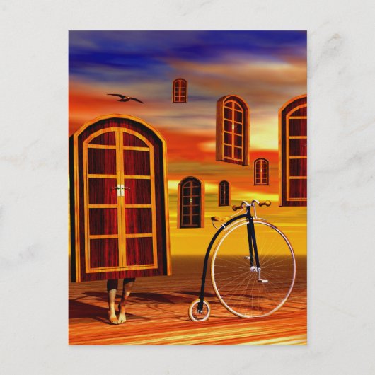 Surrealistische kunstwerken briefkaart (Voorkant)