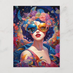 Surrealistische Lady Fantasy Kunst Briefkaart