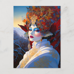 Surrealistische Lady Fantasy Kunst Briefkaart