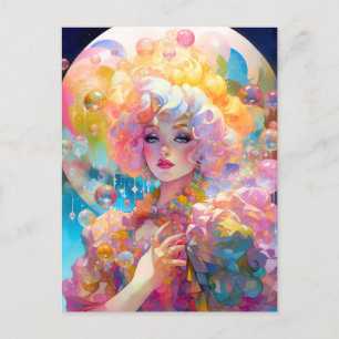 Surrealistische Lady Fantasy Kunst Briefkaart