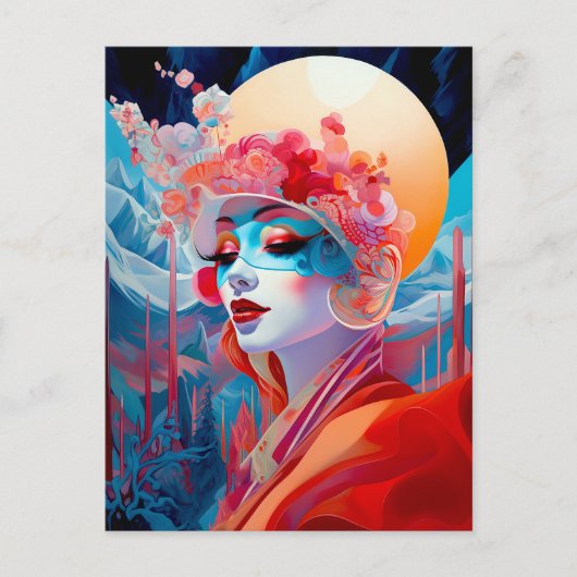 Surrealistische Lady Fantasy Kunst Briefkaart (Voorkant)