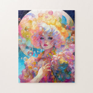 Surrealistische Lady Fantasy Kunst Legpuzzel