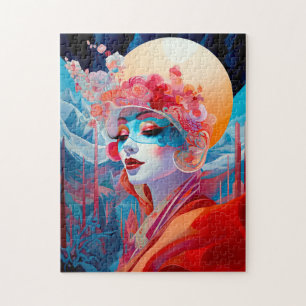 Surrealistische Lady Fantasy Kunst Legpuzzel