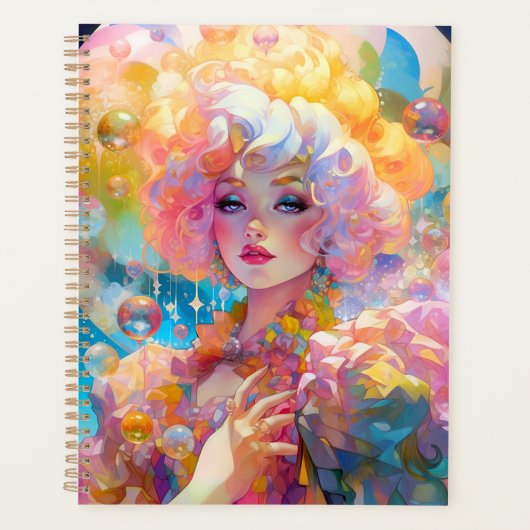 Surrealistische Lady Fantasy Kunst Planner (Voorkant)