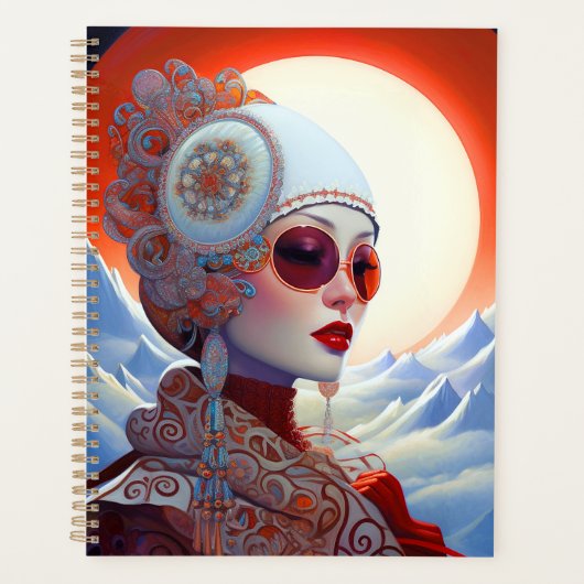 Surrealistische Lady Fantasy Kunst Planner (Voorkant)
