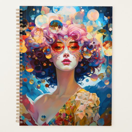 Surrealistische Lady Fantasy Kunst Planner (Voorkant)