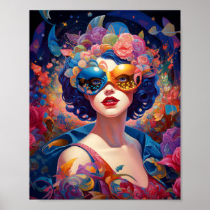 Surrealistische Lady Fantasy Kunst Poster