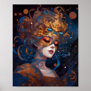 Surrealistische Lady Fantasy Kunst Poster