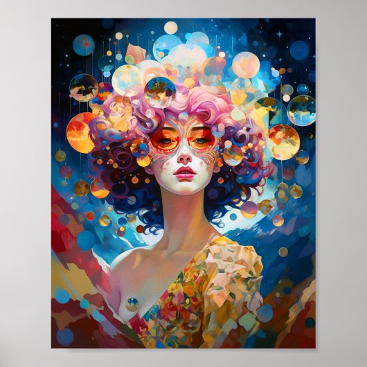 Surrealistische Lady Fantasy Kunst Poster (Voorkant)