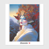Surrealistische Lady Fantasy Kunst Sticker (Vel)
