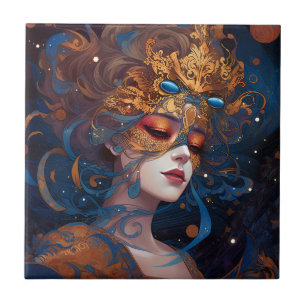 Surrealistische Lady Fantasy Kunst Tegeltje