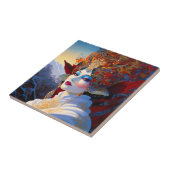 Surrealistische Lady Fantasy Kunst Tegeltje (Zijkant)