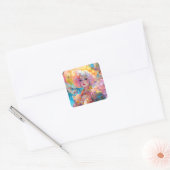 Surrealistische Lady Fantasy Kunst Vierkante Sticker (Envelop)