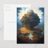 Surrealistische Landschap Earth Tower Fantasy Art Briefkaart (Voorkant / Achterkant)