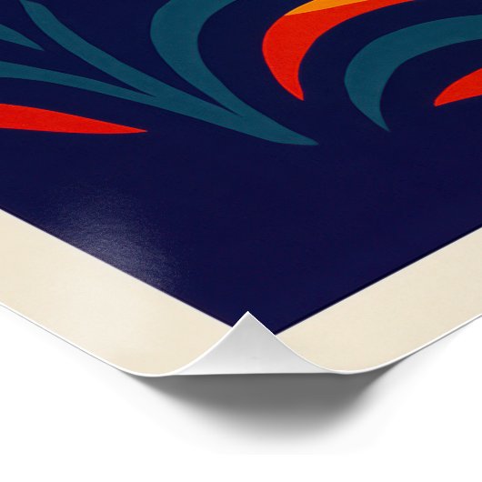 Surrealistische landschap van de Vibrant Woestijn Perfect Poster (Hoek)