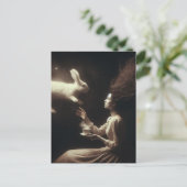 Surrealistische magische thee met de witte konijn briefkaart (Staand voorkant)