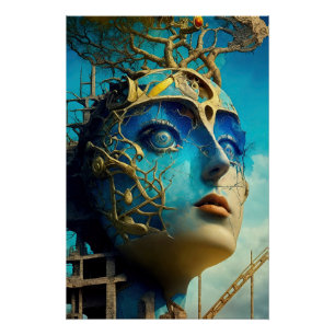 Surrealistische moderne conceptuele kunst perfect poster