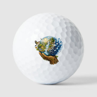Surrealistische Moeder Natuur Hand die de Aarde me Golfballen