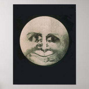Surrealistische Moon Illustratie Poster