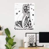 Surrealistische mummie poster (Thuiskantoor)